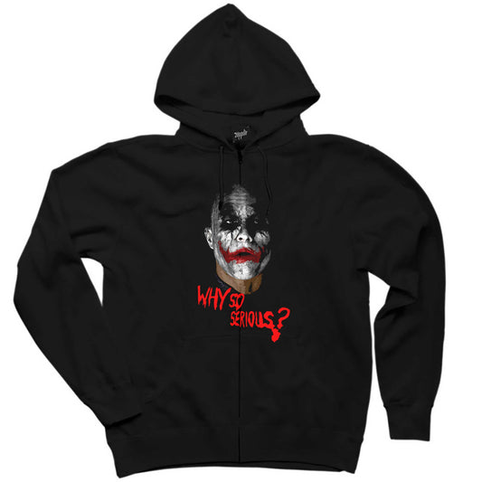 Joker How Alone You Really Are Siyah Fermuarlı Kapşonlu Sweatshirt