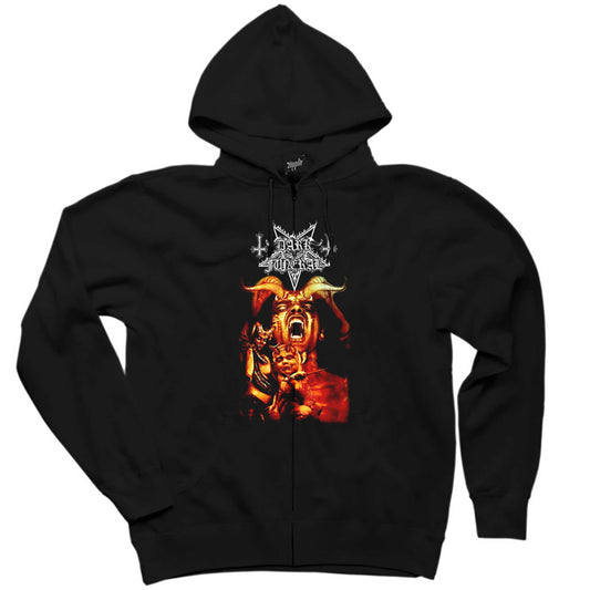 Dark Funeral Attera Totus Sanctus Siyah Fermuarlı Kapşonlu Sweatshirt