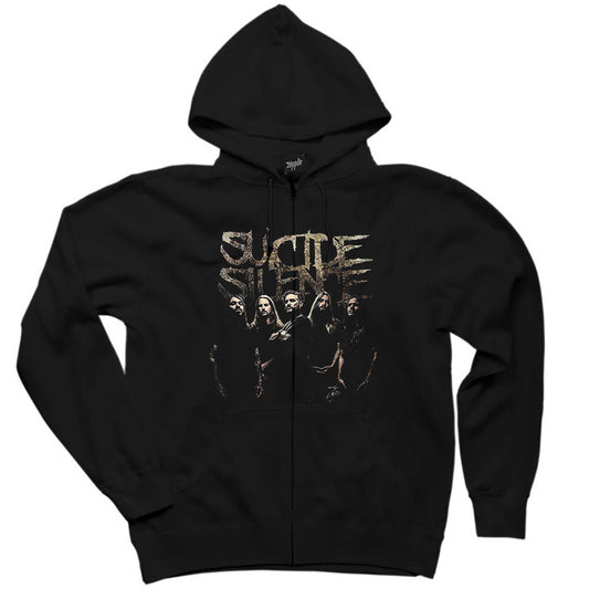 Suicide Silence 2017 Album Siyah Fermuarlı Kapşonlu Sweatshirt