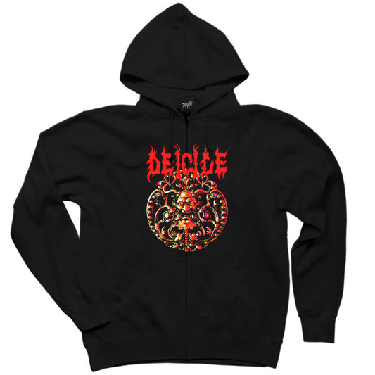 Deicide Album Siyah Fermuarlı Kapşonlu Sweatshirt