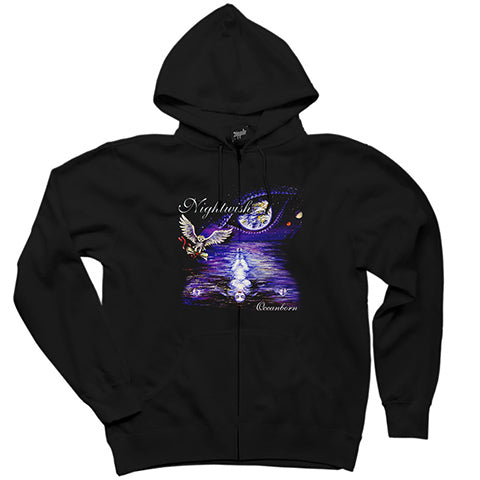 Nightwish Oceanborn Siyah Fermuarlı Kapşonlu Sweatshirt