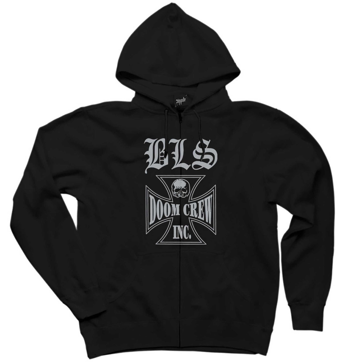 Black Label Society Doom Crew Siyah Fermuarlı Kapşonlu Sweatshirt