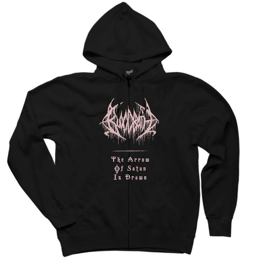 Bloodbath The Arrow Siyah Fermuarlı Kapşonlu Sweatshirt