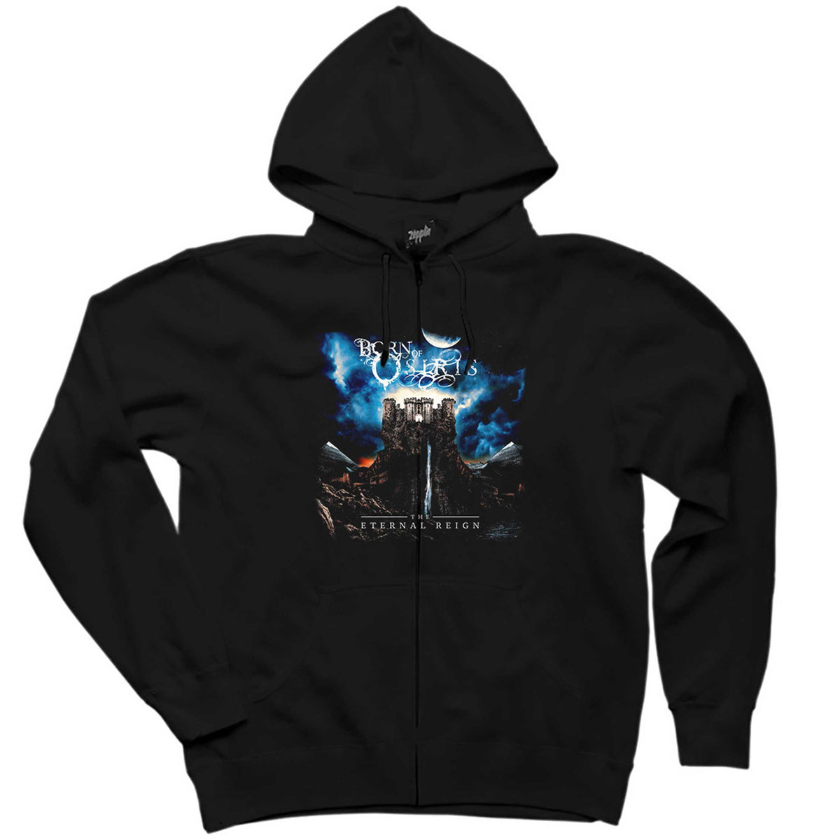 Born of Osiris the Eternal Reign Siyah Fermuarlı Kapşonlu Sweatshirt