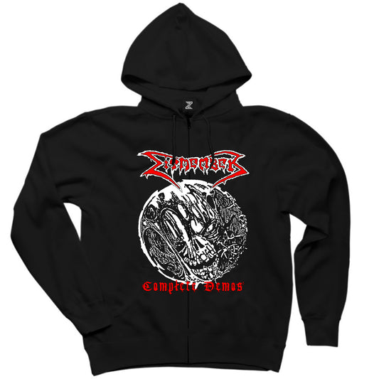 Dismember Complete Demos Siyah Fermuarlı Kapşonlu Sweatshirt