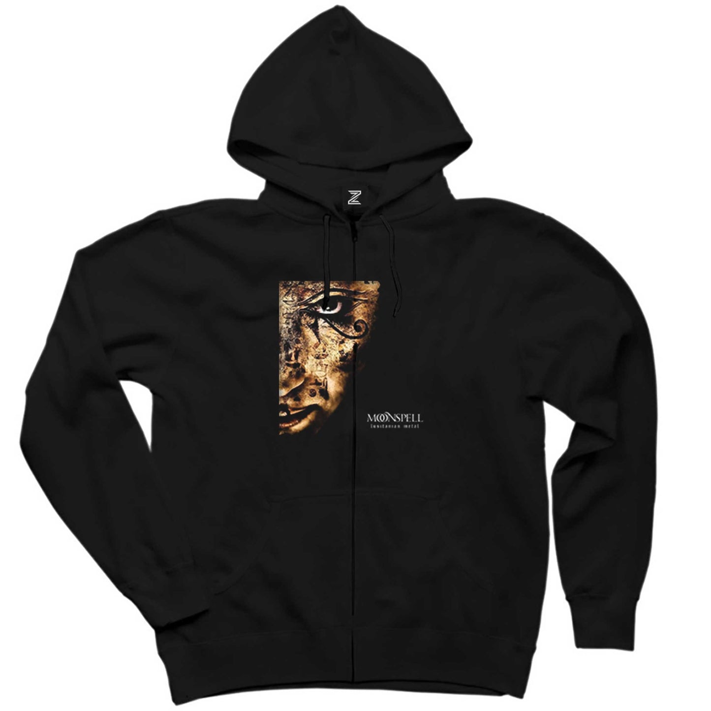 Moonspell Lusitanian Metal Siyah Fermuarlı Kapşonlu Sweatshirt