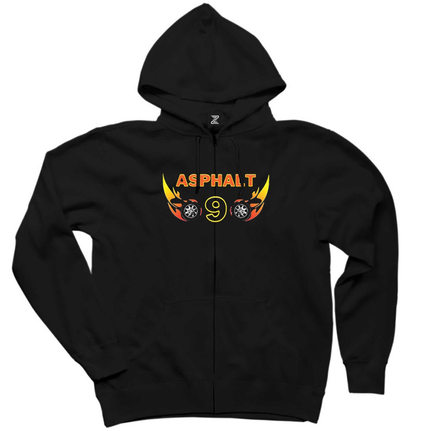 Asphalt 9 Legends Siyah Fermuarlı Kapşonlu Sweatshirt