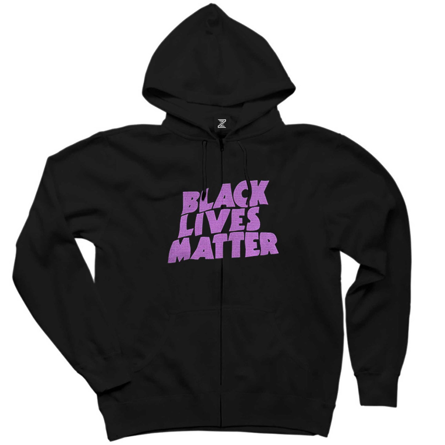 Black Sabbath Black Lives Matter Siyah Fermuarlı Kapşonlu Sweatshirt
