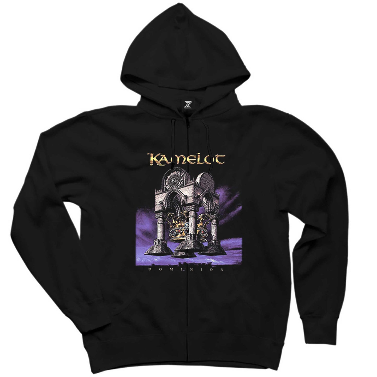 Kamelot Dominion Siyah Fermuarlı Kapşonlu Sweatshirt