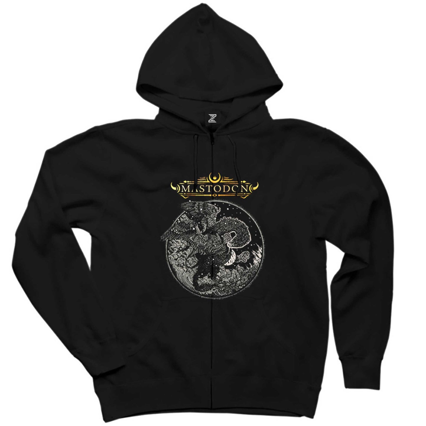 Mastodon Cold Dark Place Siyah Fermuarlı Kapşonlu Sweatshirt