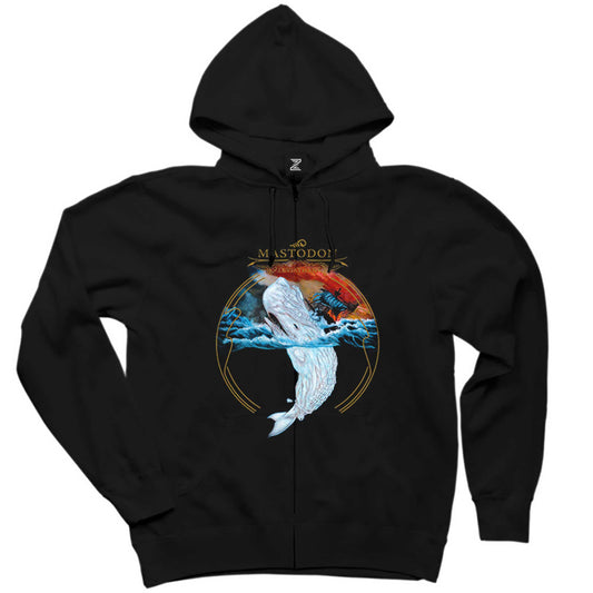 Mastodon Leviathan Siyah Fermuarlı Kapşonlu Sweatshirt