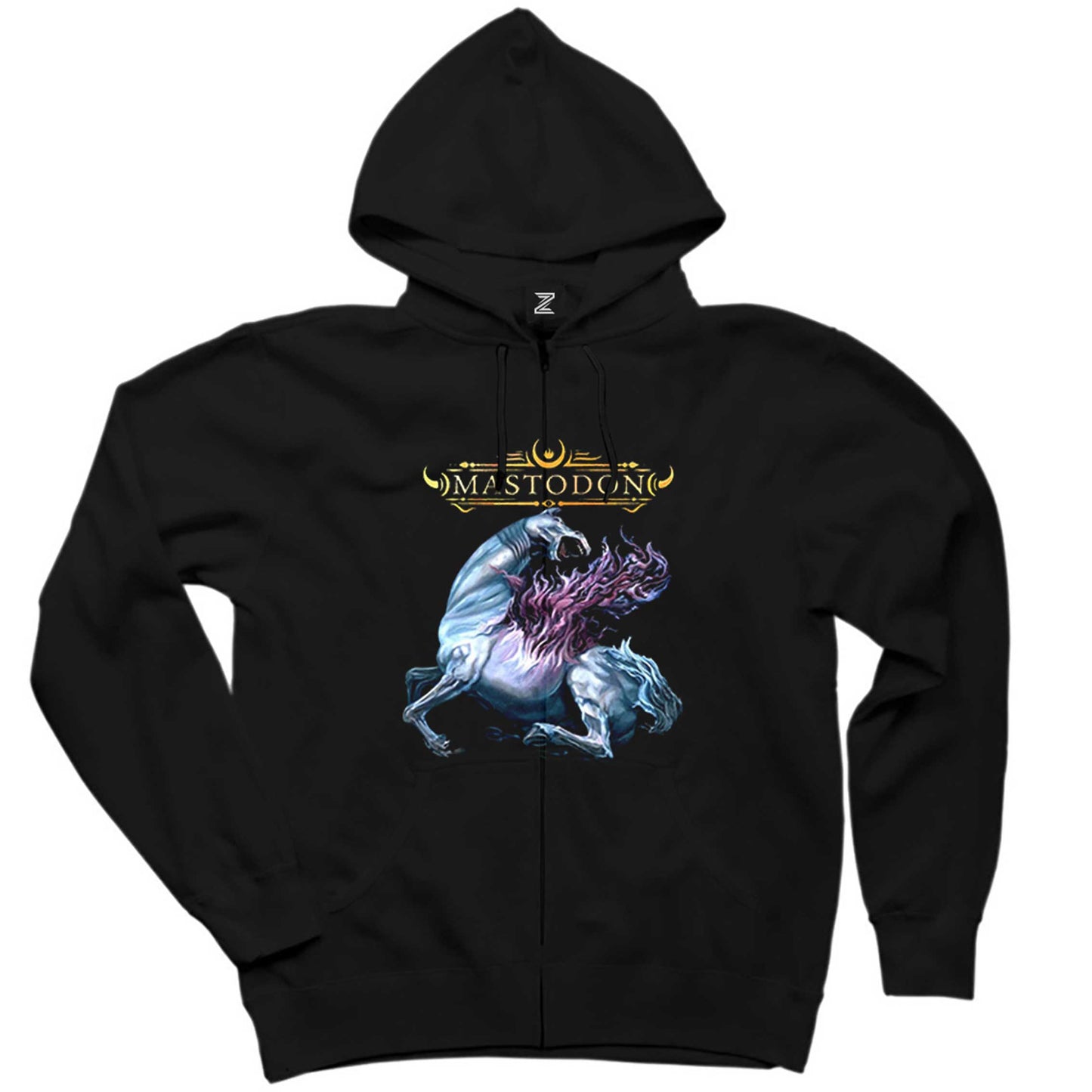 Mastodon Remission Siyah Fermuarlı Kapşonlu Sweatshirt