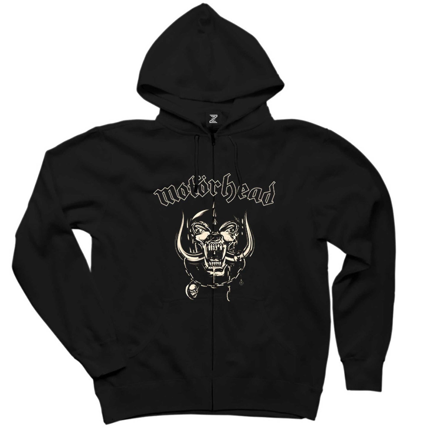 Motörhead 1977 Siyah Fermuarlı Kapşonlu Sweatshirt