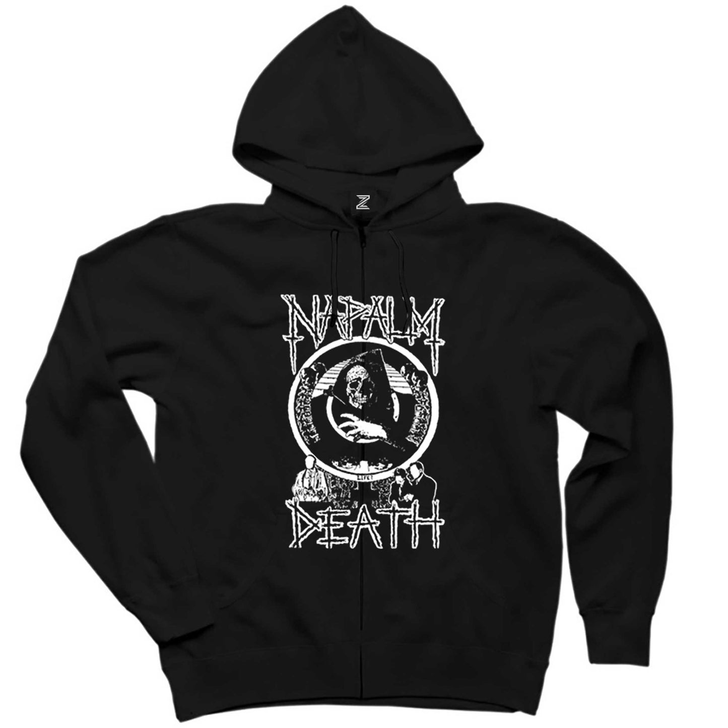 Napalm Death Smear Campaign Siyah Fermuarlı Kapşonlu Sweatshirt