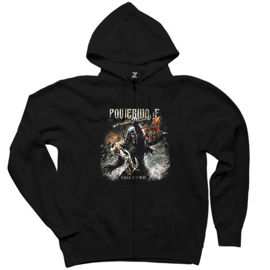 Powerwolf Call of The Wild Siyah Fermuarlı Kapşonlu Sweatshirt