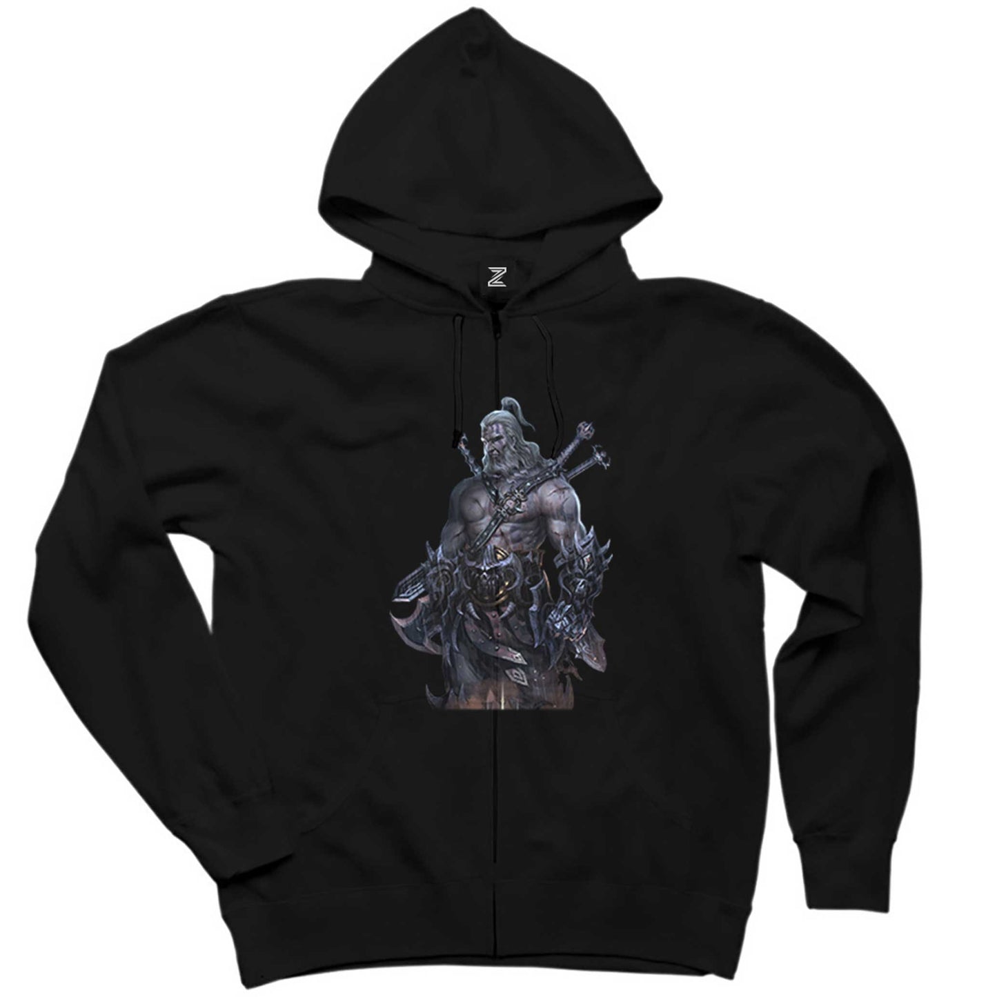 Diablo III Reaper of Souls Siyah Fermuarlı Kapşonlu Sweatshirt