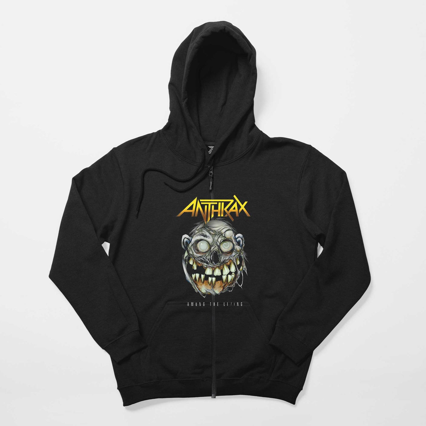 Anthrax Amung The Living Siyah Fermuarlı Kapşonlu Sweatshirt