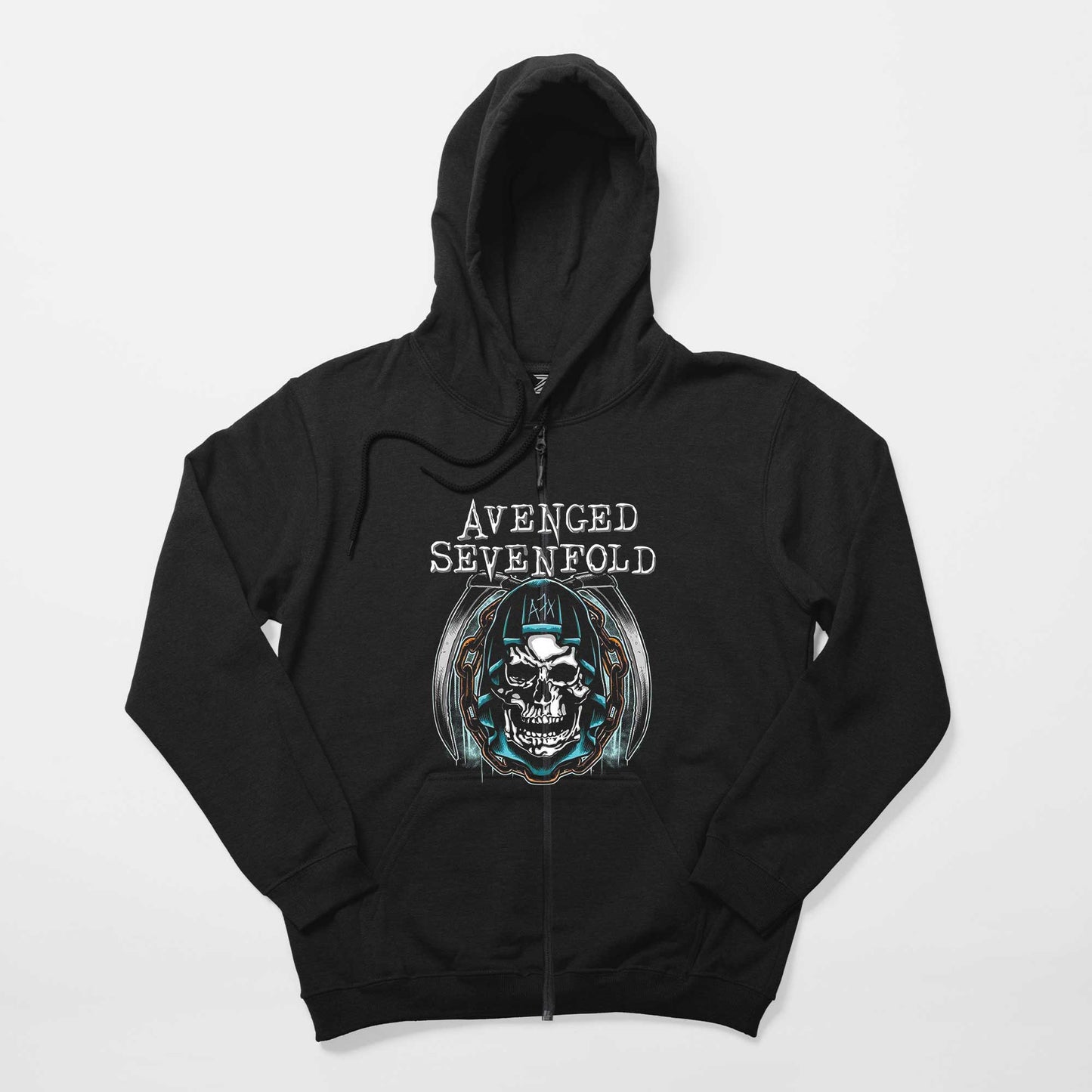 Avenged Sevenfold Nightmare A7X Siyah Fermuarlı Kapşonlu Sweatshirt