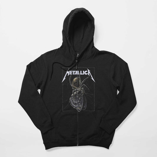 Metallica Lisbon Siyah Fermuarlı Kapşonlu Sweatshirt