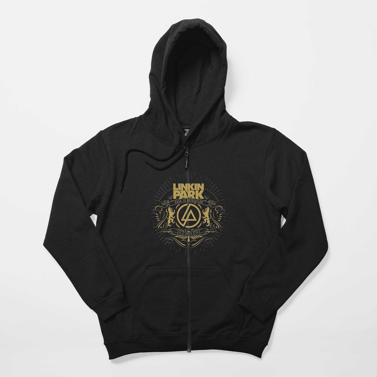 Linkin Park Live Al Milton Keynes Siyah Fermuarlı Kapşonlu Sweatshirt