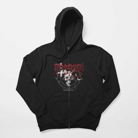 Possessed Shadowcult Siyah Fermuarlı Kapşonlu Sweatshirt