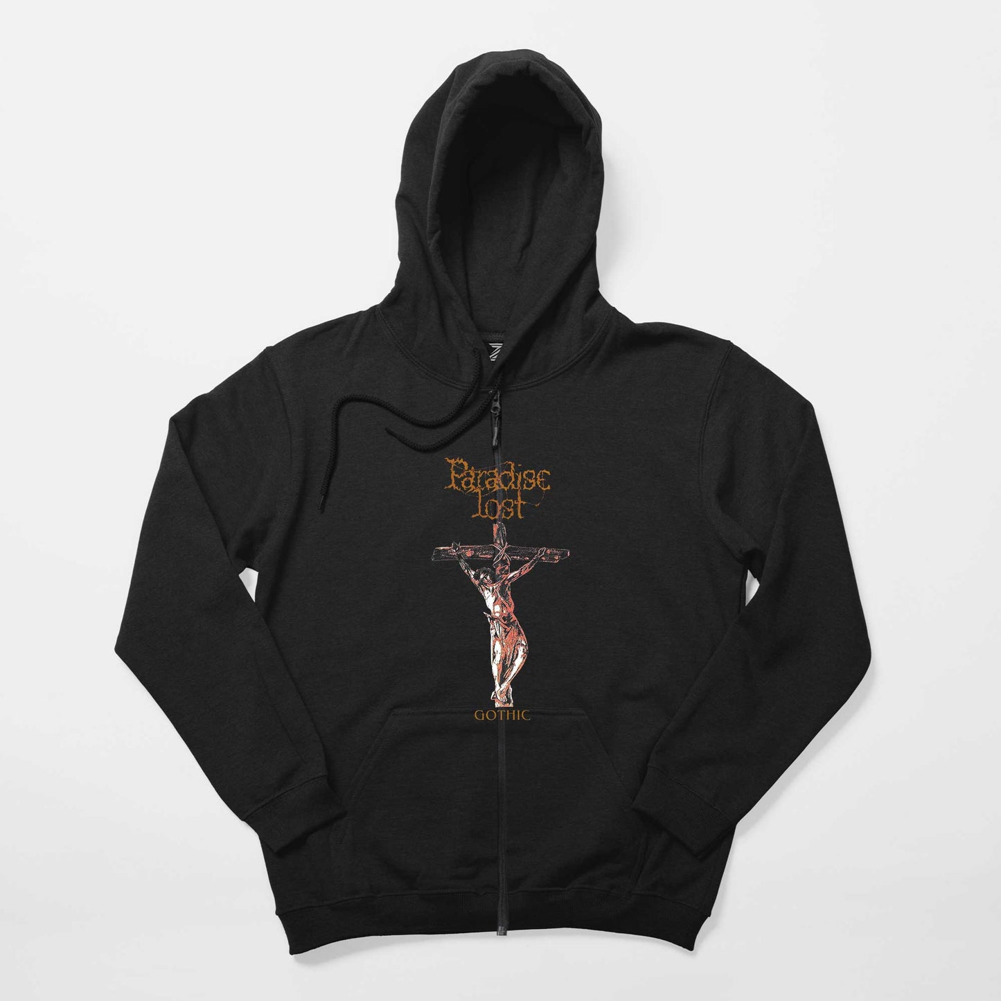 Paradise Lost Gothic Siyah Fermuarlı Kapşonlu Sweatshirt