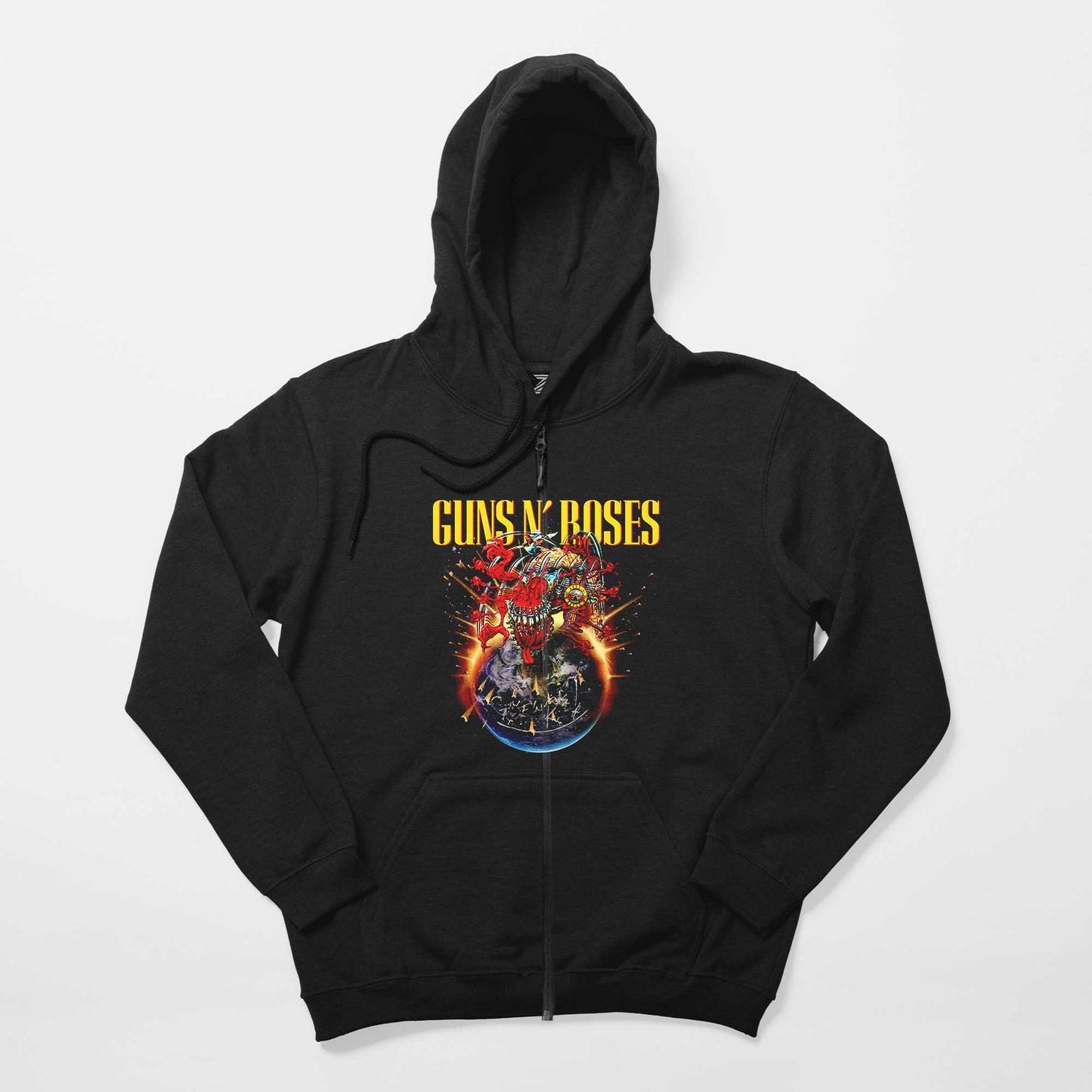 Guns N Roses 2025 Tour Siyah Fermuarlı Kapşonlu Sweatshirt