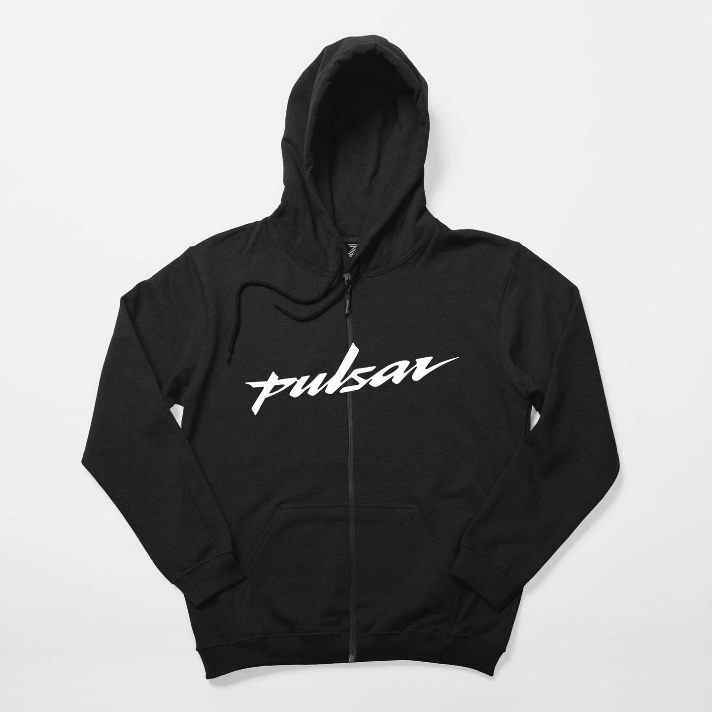 Pulsar Logo Siyah Fermuarlı Kapşonlu Sweatshirt