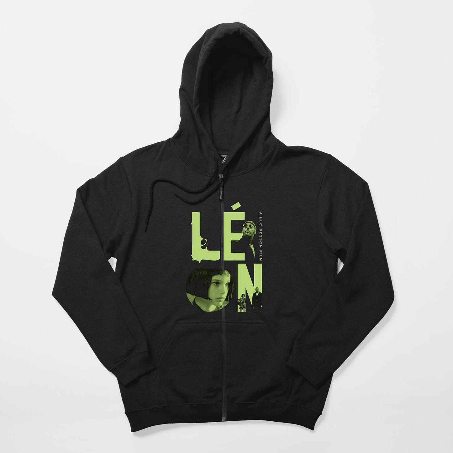 Leon Film Siyah Fermuarlı Kapşonlu Sweatshirt