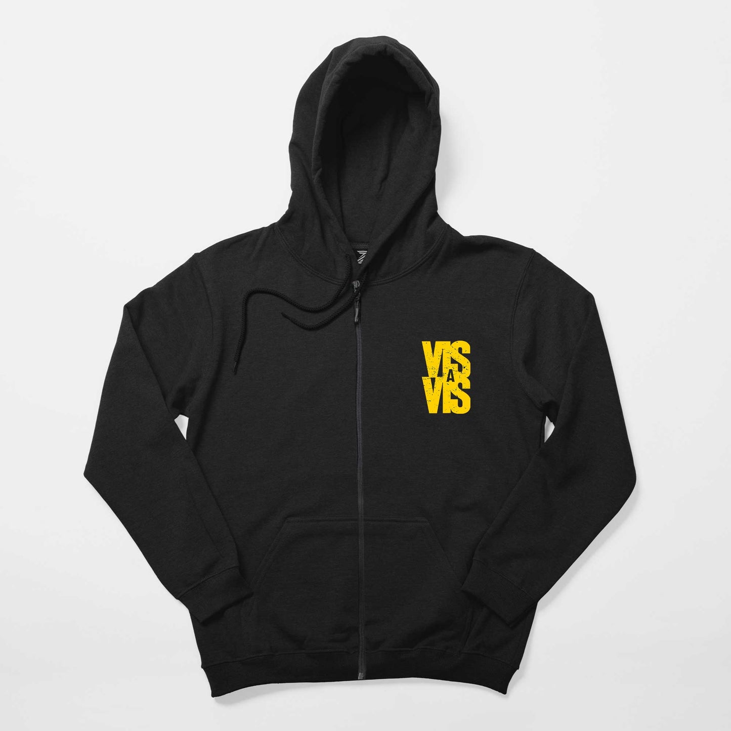 Vis A Vis Logo Siyah Fermuarlı Kapşonlu Sweatshirt