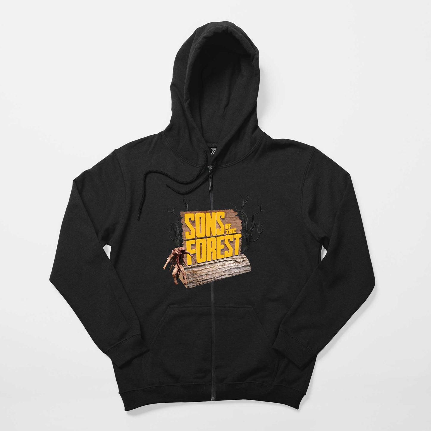 Sons Of The Forest Tree Siyah Fermuarlı Kapşonlu Sweatshirt