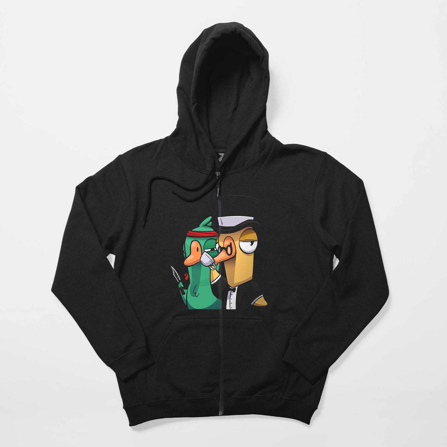 Goose Goose Duck Katil Siyah Fermuarlı Kapşonlu Sweatshirt