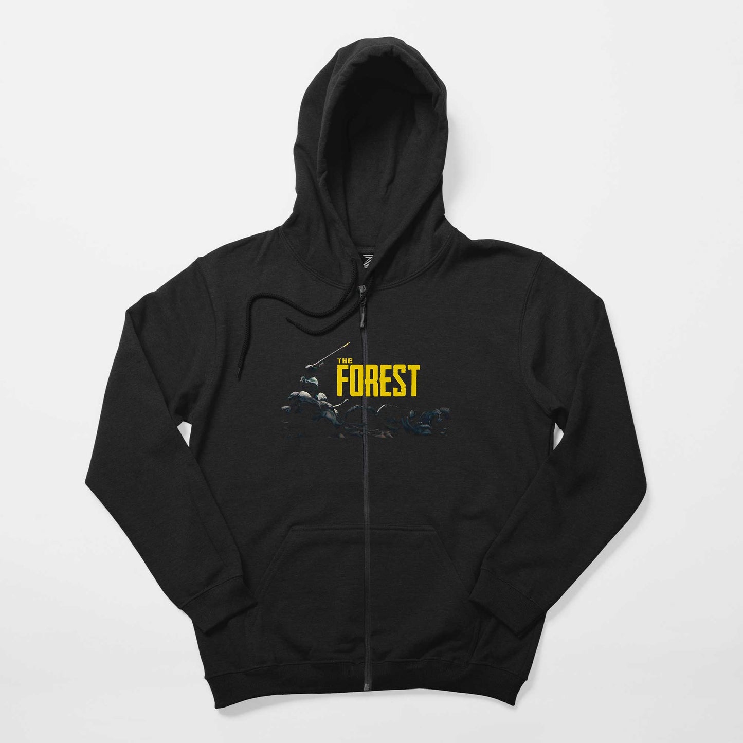 The Forest Skull Siyah Fermuarlı Kapşonlu Sweatshirt