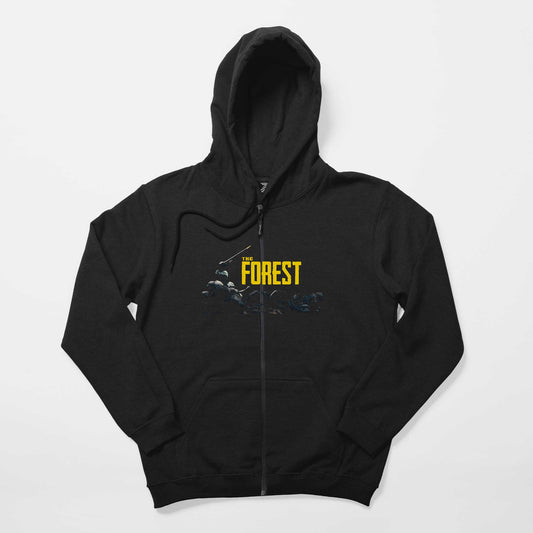 The Forest Skull Siyah Fermuarlı Kapşonlu Sweatshirt