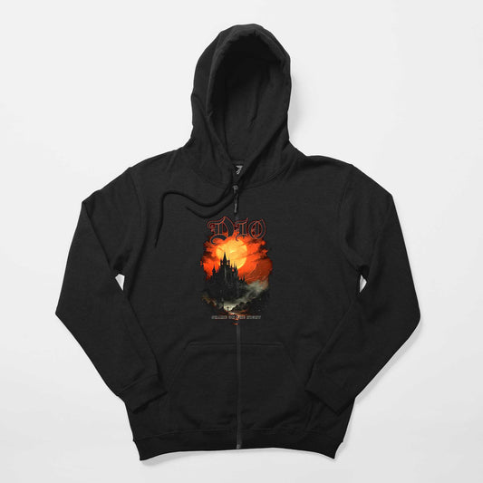 Dio Shame On The Night Siyah Fermuarlı Kapşonlu Sweatshirt