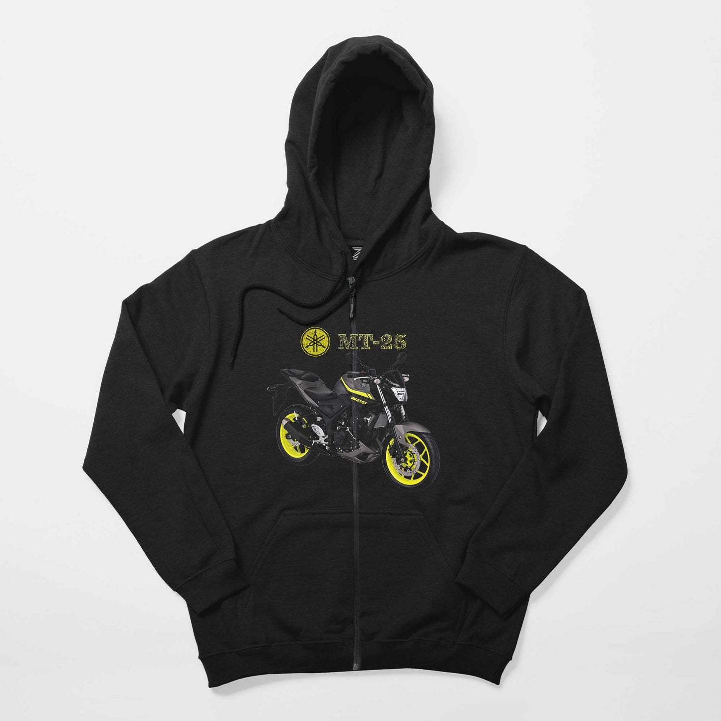 Yamaha MT 25 Siyah Fermuarlı Kapşonlu Sweatshirt