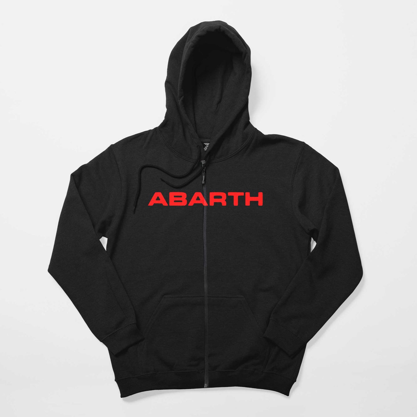 Abarth Text Line Siyah Fermuarlı Kapşonlu Sweatshirt