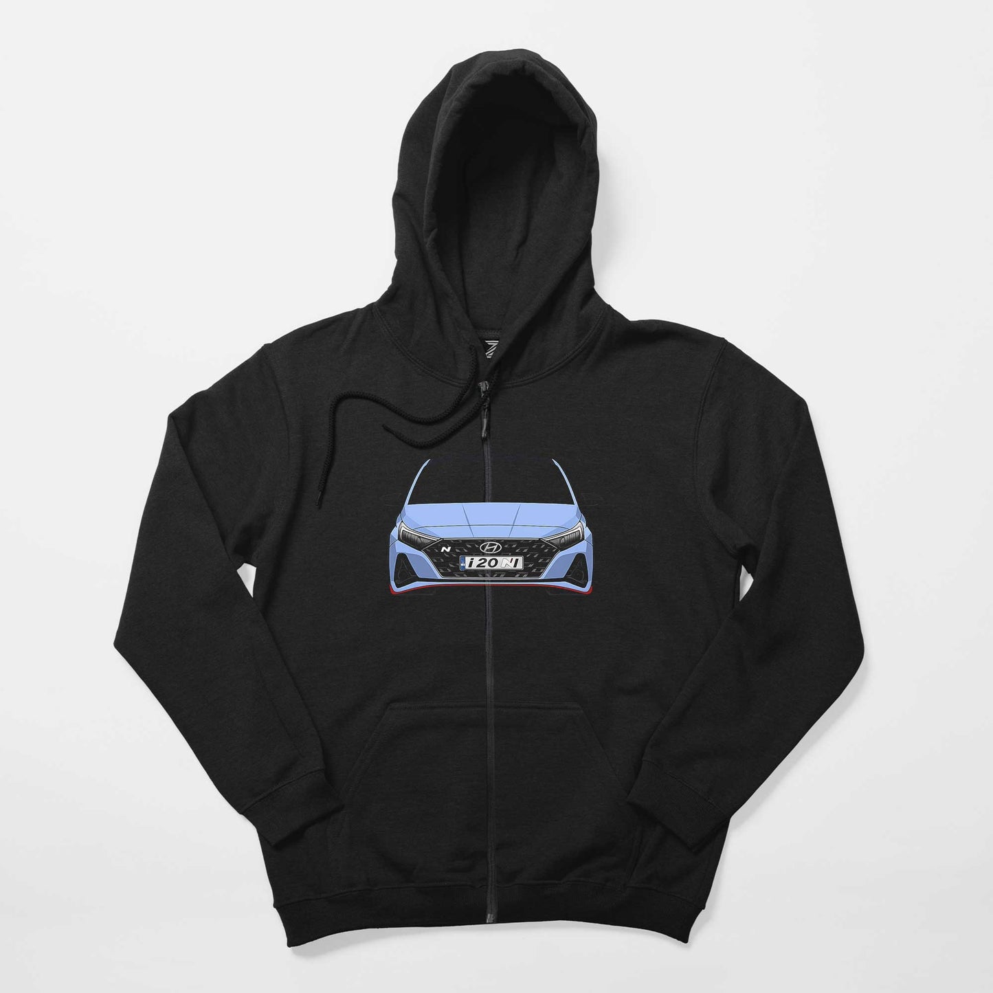 Hyundai İ20N Siyah Fermuarlı Kapşonlu Sweatshirt