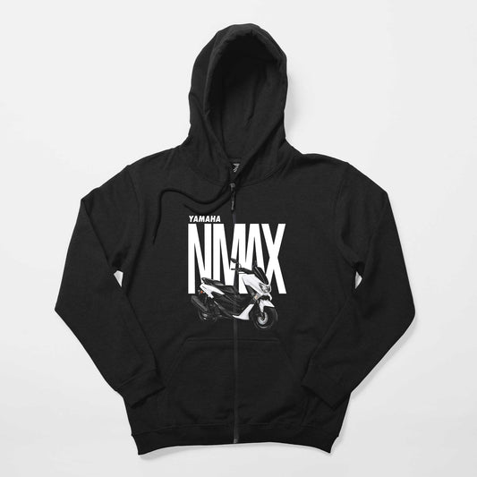 Yamaha Nmax Siyah Fermuarlı Kapşonlu Sweatshirt