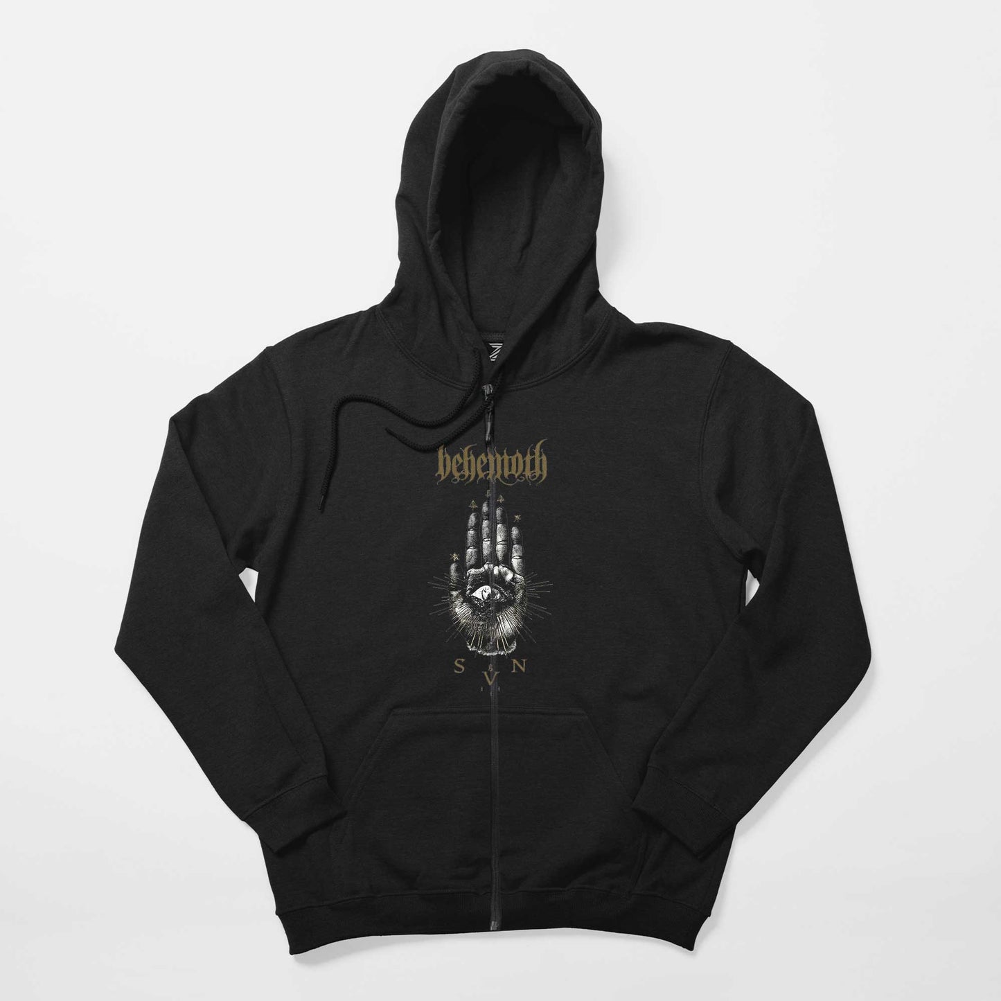 Behemoth Sventevith Siyah Fermuarlı Kapşonlu Sweatshirt
