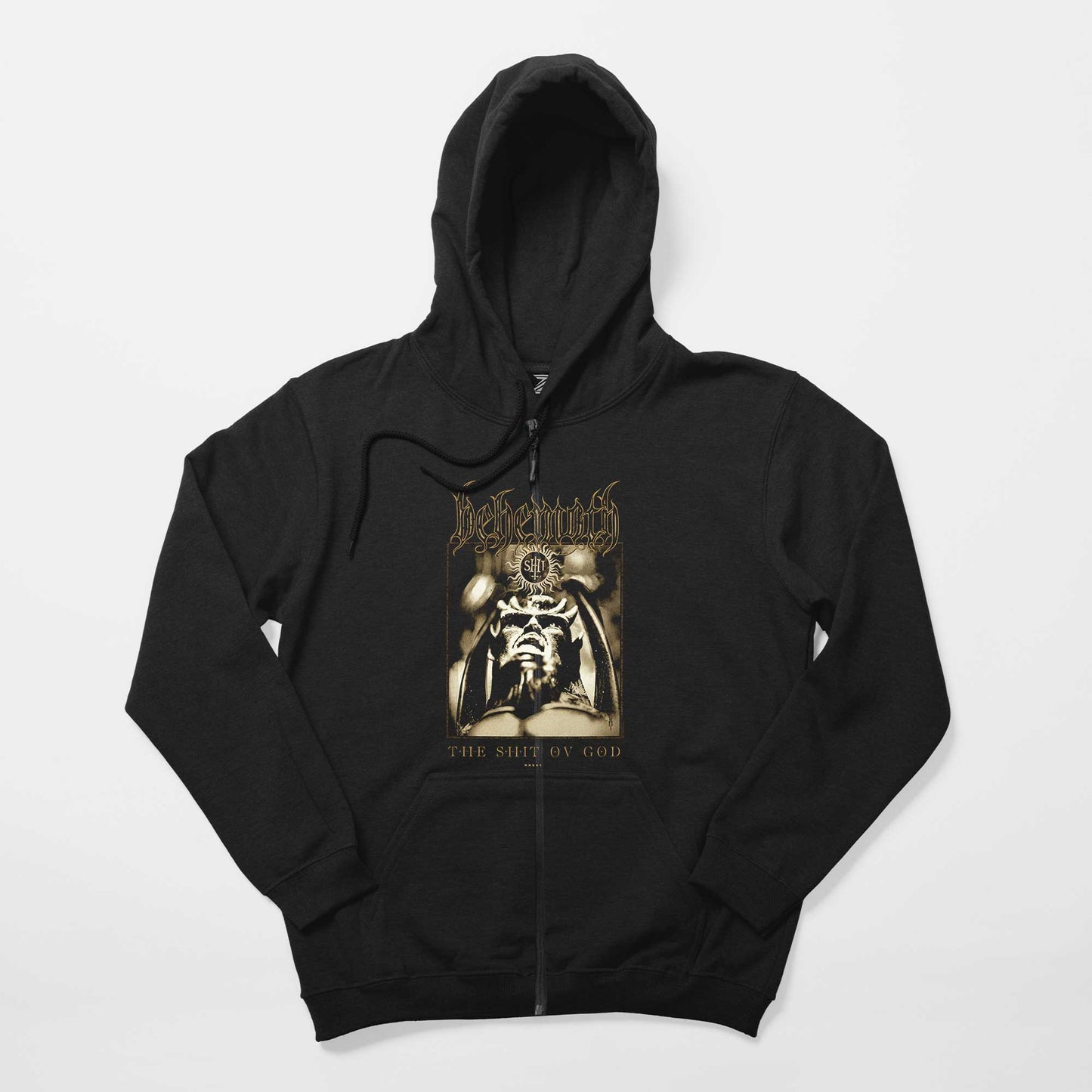 Behemoth The Shit Ov God Siyah Fermuarlı Kapşonlu Sweatshirt