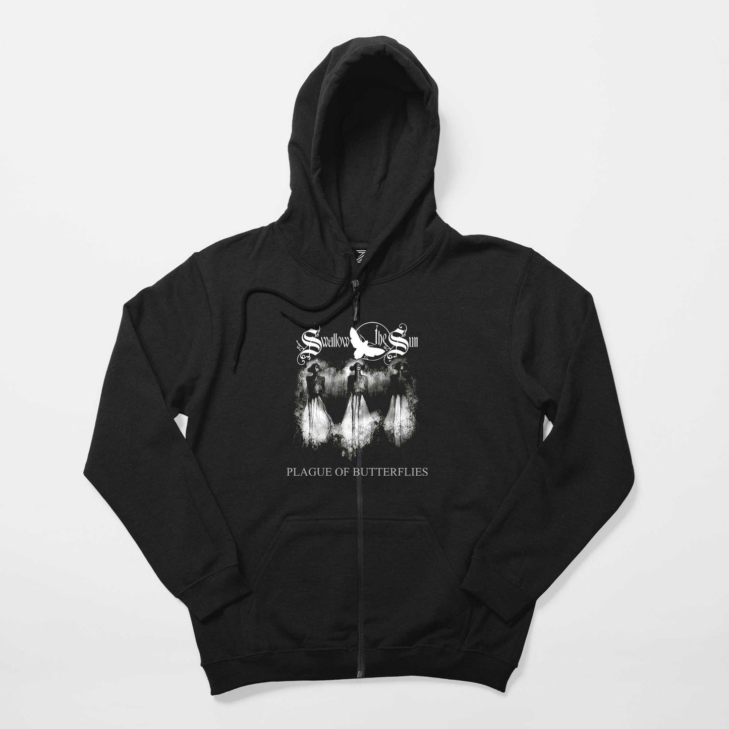 Swallow The Sun Plague Of Legends Siyah Fermuarlı Kapşonlu Sweatshirt