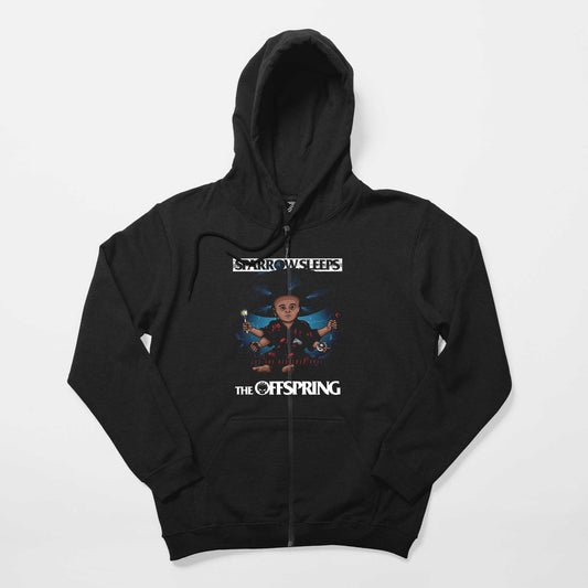 The Offspring Let The Bedtimes Roll Siyah Fermuarlı Kapşonlu Sweatshirt