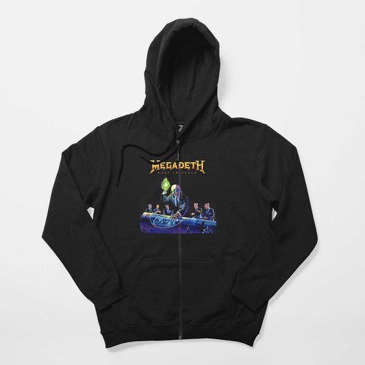 Megadeth Rust İn Peace New Siyah Fermuarlı Kapşonlu Sweatshirt