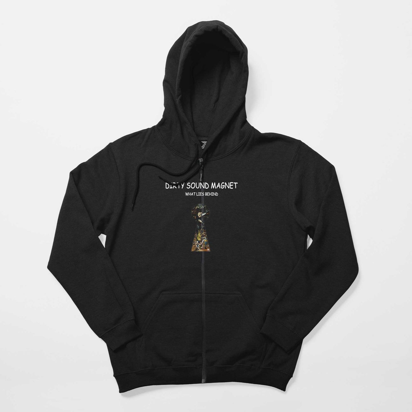 Dirty Sound Magnet What Lies Behind Siyah Fermuarlı Kapşonlu Sweatshirt