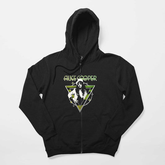 Alice Cooper Welcome To My Nightmare Siyah Fermuarlı Kapşonlu Sweatshirt