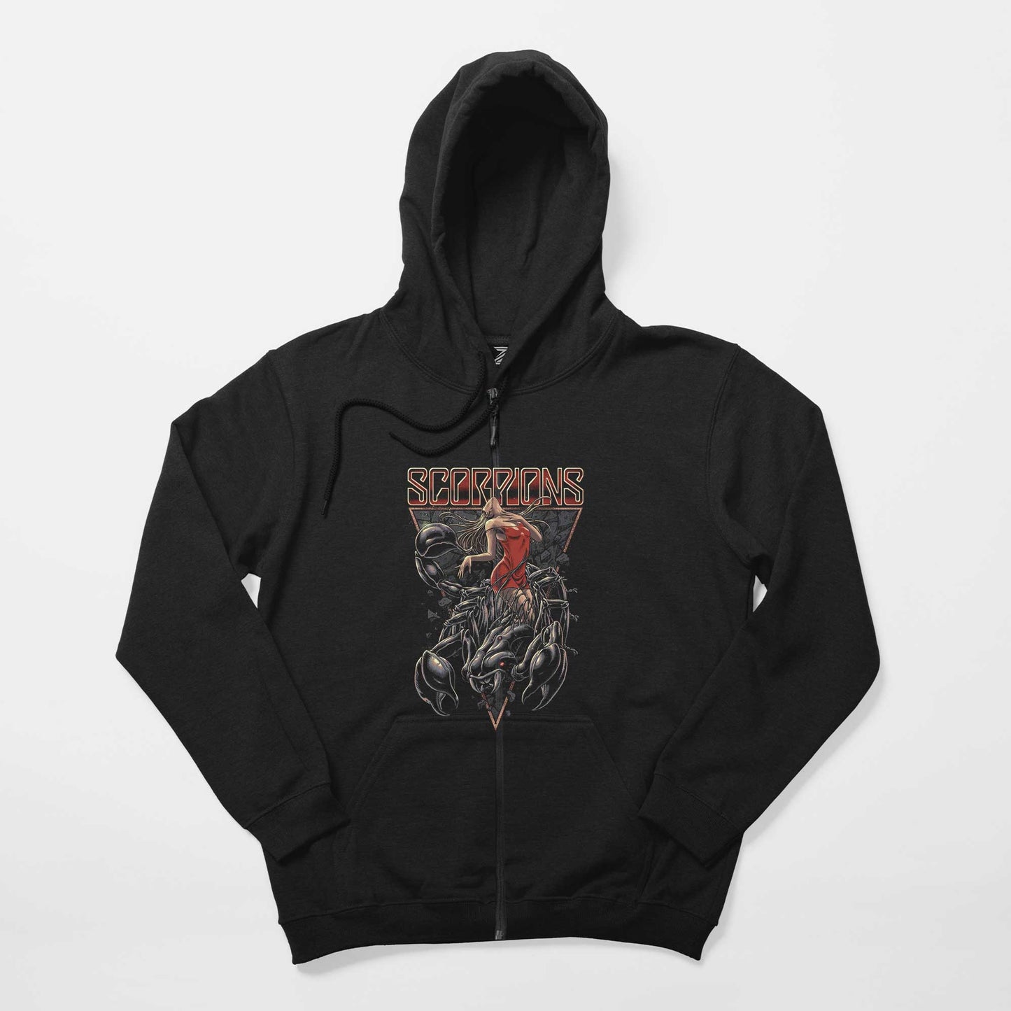 Scorpions Lovedrive Siyah Fermuarlı Kapşonlu Sweatshirt