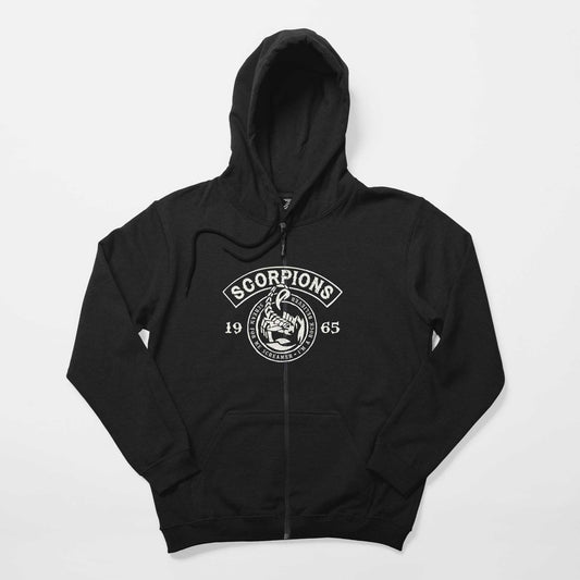 Scorpions Scream For Me Siyah Fermuarlı Kapşonlu Sweatshirt