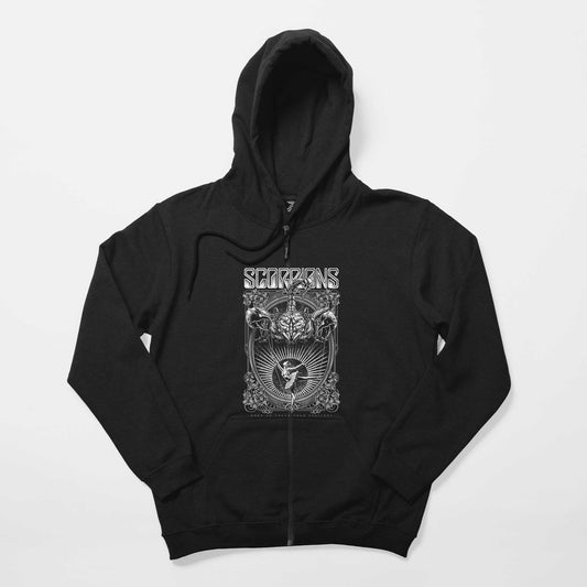 Scorpions Born To Touch Your Feelings Siyah Fermuarlı Kapşonlu Sweatshirt