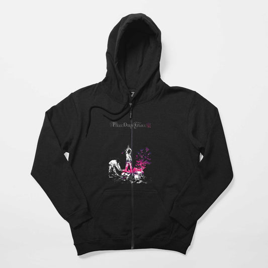Three Days Grace Life Starts Now Siyah Fermuarlı Kapşonlu Sweatshirt